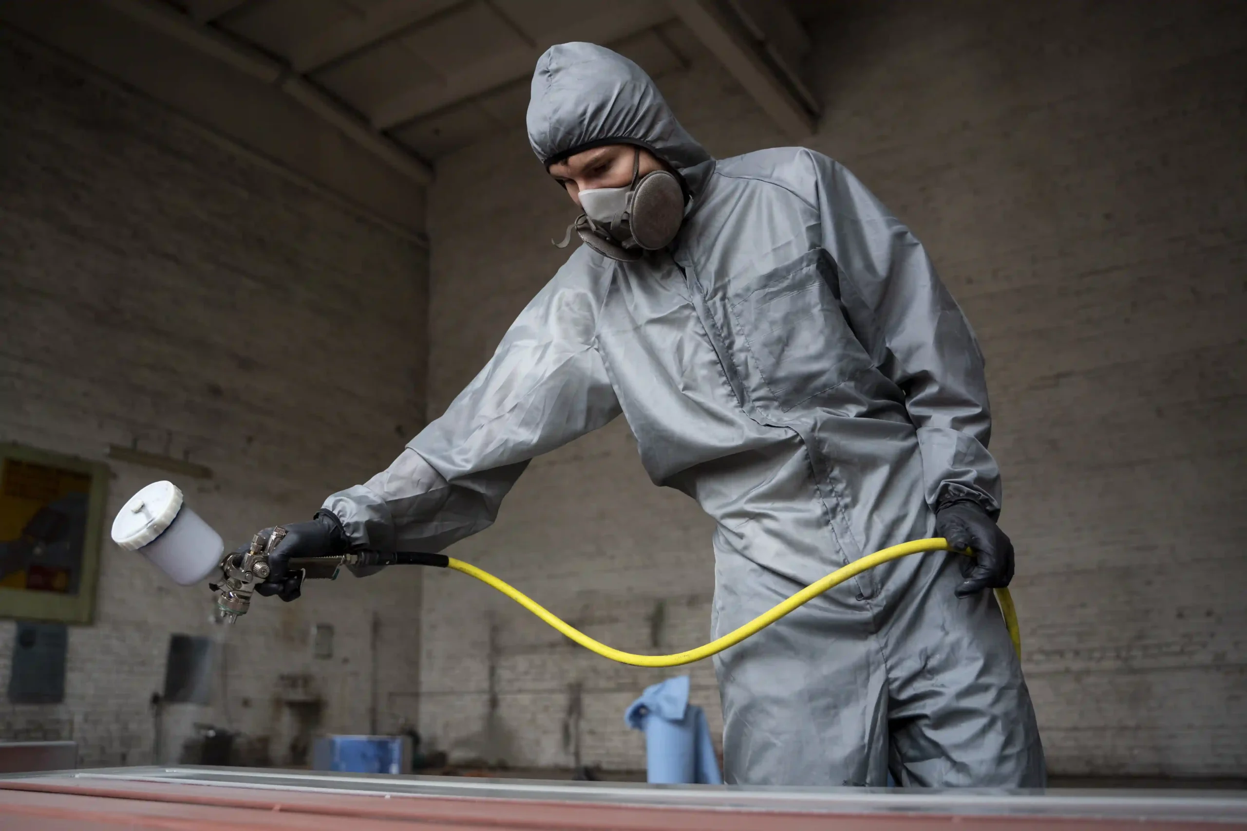 low-angle-worker-spraying-powder
